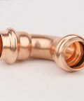 1/2 inch copper press elbow from 12 Pack 1/2 Inch Copper Press Fittings Kit for hot or cold water piping installations.