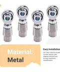 Rock Solid Heavy Duty Heim Joint Rod End Kit With Tube Adapters And Spacers 4Pc 5/8x18 Left Right Thread jam nuts, metal rod ends.