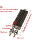 Electric Finned Tubular Heater With Tough Square Build And Solid Copper Threads Pumps Out Quick Heat For Hassle Free Air Drying On Your Shop Floor At 230 Volts Pro Grade, 10mm diameter, stainless steel, compact design.