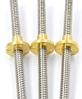 Top Shelf T16 Lead Screw Paired With Beefy Brass Nut For 3D Printers And Cnc Rigs, stainless steel rods with brass nuts