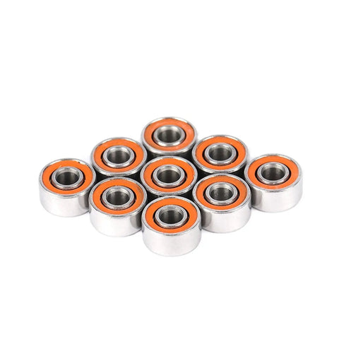 Pro Grade Fishing Reel Ball Bearings Kit With Ceramic Orange Seal For Smooth Casting And Durability Upgrade Spool Bearings For Reels Hardened Steel Double Inner Race Sealed Performance For Heavy Duty Fishing, orange-seal bearings set