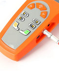 Heavy Duty Portable Leeb Hardness Tester Featuring Slick Digital Readout And Quick Scale Swapping For Rapid Metal Testing With Zero Fuss Setup And Bright Tft Screen For Trusted Shop Results, close-up of control panel and probe connection.