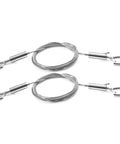 Pro Grade Heavy Duty Picture Hanging Wire Kit With Adjustable Hooks And Tough Stainless Steel Rope Holding Firm At 66 Lbs close-up of two rolls with hooks