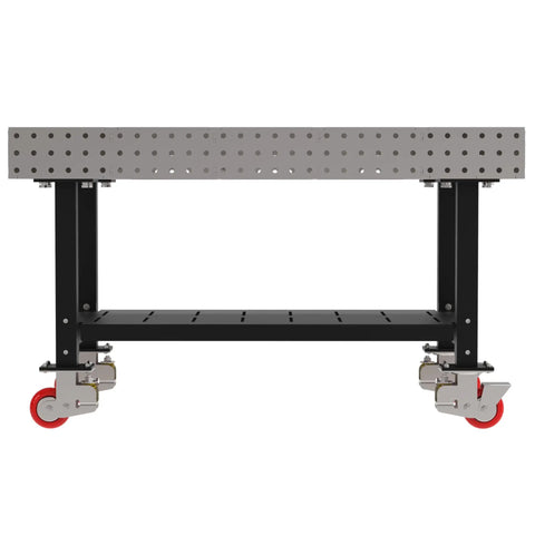 Heavy Duty Rolling Welding Fixture Table 60 X 36 Inch with grid top and non-marking caster wheels for daily shop use.