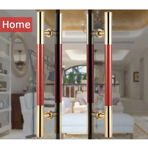 Push Pull Glass Door Handle For Barn And Wooden Doors Heavy Duty Durable Stainless Steel Round Tube Sliding Handle