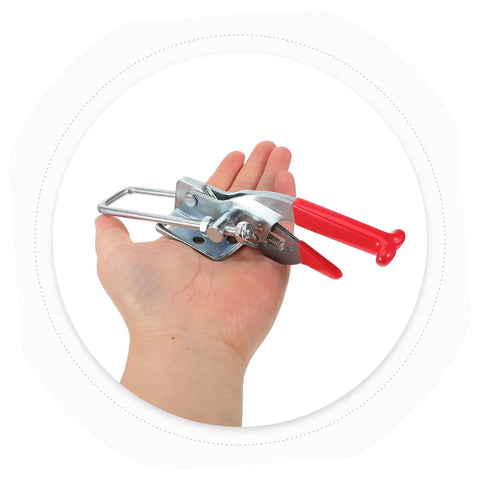 Hand holding Rubber T Handle Draw Latches for Tool Boxes and Vehicle Hoods, Rugged Vibration-Resistant Catch with Elastic Design
