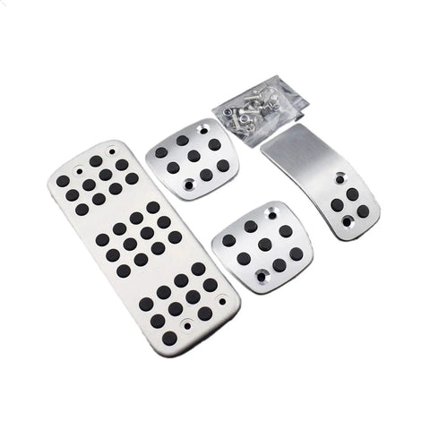 Upgrade Your Ride With Street Tough Clutch And Accelerator Pedal Pads For Peugeot 206 Cars; aluminum pedal pads set with non-slip design.
