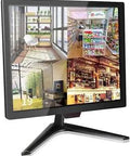 19 Inch CCTV Security Monitor for Home Surveillance displaying multiple camera feeds, Crystal Clear 1280x1024 Display, VESA 10x10 Mount