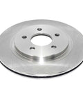 Front view of Beefed Up Professional Series Rear Vented Brake Rotor With Forged Flange For Precise Fit, ABS Signaling