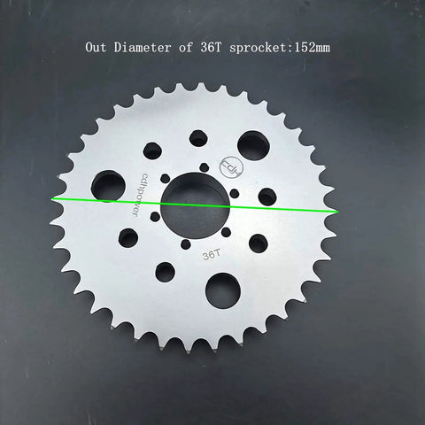 Two In One Disc Brake Rotor Adapter And 36T Sprocket For Gas Motorized Bike 48cc 66cc 80cc Aluminum A6061 With 152mm Outer Diameter