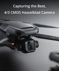 Mavic 3 Cine Premium Drone Kit With Hasselblad 4/3 CMOS Camera showcasing premium lens and design in close-up view.