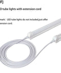 10ft Female to Female Extension Cords for LED Tubes T5 T8, 3-Prong Power Cables connected to LED tube lights