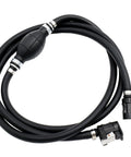 Universal Five Sixteenth Inch ID Seven Foot Boat Fuel Line Hose With Connector And Primer Bulb Includes Steel Hose Clamps