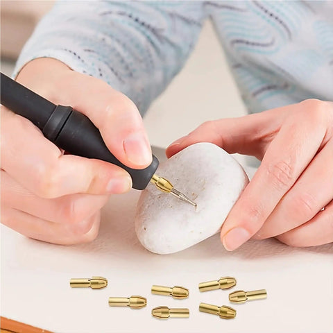 Using Get These Epic 2 Piece Brass Drill Chuck Adapters With Micro Collets For Your Rotary Tool for engraving a stone.