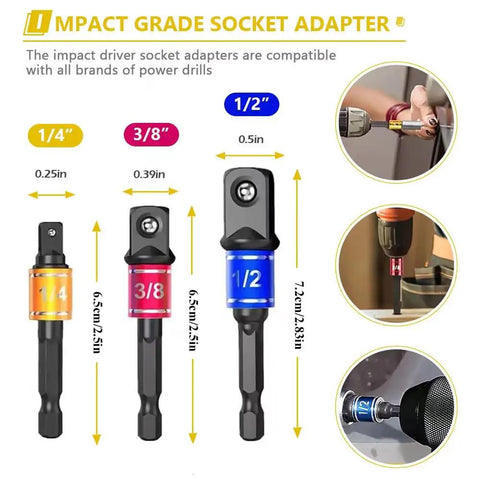 Flexible Drill Bit Extension Set With Hex Shank Bit Holder Keychain And 105 Degree Right Angle Attachments detail