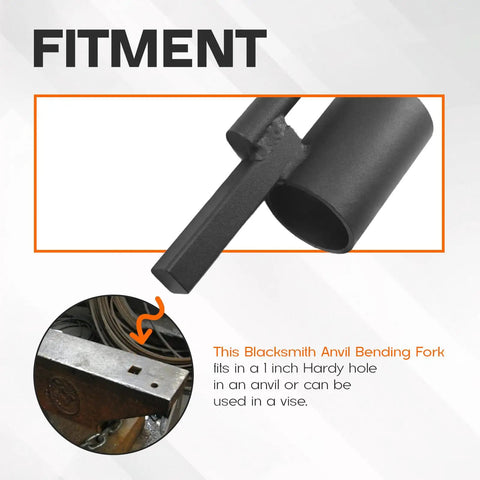 Close-up of 1 Inch Hardy Tool For Anvil Turning, Bending, Forge Scrolling And Twisting Jig showing fitment in 3/4 inch hardy hole.