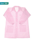 Skip The Zap When You Rock This Pink Esd Lab Coat Unisex Anti Static Work Jacket With Conductive Fiber For Electronics Assembly and Heavy Duty Shop Floor Tasks in 3XL size.