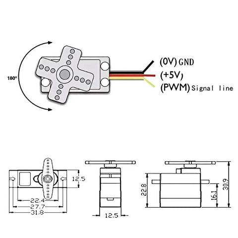 Select This Badass 10 Pack Of Sg90 9g Micro Servo Motors For Rc Robots Helicopters And Cars Plus Diy Arduino Raspberry Pi Builds That Roll Smooth And Perform Flawlessly Every Time with labeling schematic and dimensions.