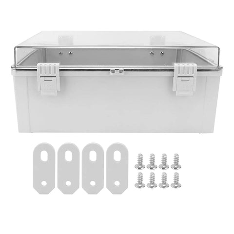 Tough As Nails Outdoor Junction Box With Transparent Cover And Buckle IP66 Weatherproof ABS Enclosure with mounting screws