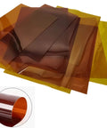 Polyimide Kapton film sheets in various sizes for lab use, high temp resistant up to 280C, electrical insulation, 8x12 or 20x20 inches.