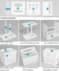 Assembly instructions for Versatile Cable Organizer Box For Routers Set Top Boxes And Power Strips Hidden Cord Storage With Double Layer Shelf Ventilated PVC Case For TV Computer And Home Office Keeps Cables Neat And Out Of Sight.