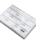 This Awesome 650 Piece Heat Shrink Tubing Kit With 2 To 1 Ratio Delivers Super Secure Wire Wraps That Stick Tight And Won't Slip Even In Hot Or Cold Temps Plus The Massive Assortment Covers All Your Electrical Projects No Matter How Big Or Small They clear plastic case with 650-piece heat shrink tubing assortment
