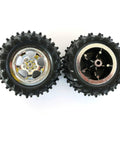 4Pcs RC Car Wheels And Tires Set Built For Tough RC Short Course Trucks With 5.5 Cm Diameter And 2.8 Cm Wide Rubber Tires 0.29 Cm Axle Hole
