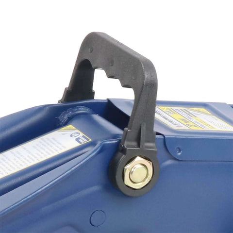 Close-up of handle on Beefy 2 Ton Trolley Jack For Cars And SUVs, Heavy Duty Hydraulic Floor Jack With Safety Valve, Solid Steel Construction