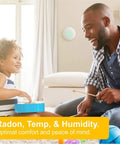 Wave 1st Gen Radon Detector With Free App Real Time Monitoring Temp And Humidity Tracking Battery Operated Easy To Use