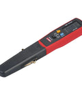 Red and black UT116C SMD Tester For Resistors, Capacitors, Diodes, And RCDs With Auto Range LCD, compact handheld device.