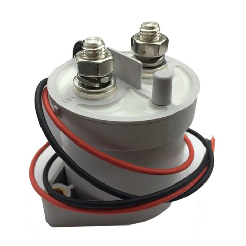 Straight Up EV200 High Voltage Relay 1000 Amp 12V To 24V DC Contactor Switch For Electric And Hybrid Cars close-up view with wiring.