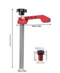 Dimensions of Aluminum 19mm Hold Down Clamp For Woodworking, Adjustable Bench Dog Clamp with 3 Level Pressure Cam.