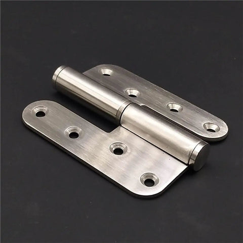 4 Inch Detachable L Shaped Cabinet Hinge With Rounded Corner Release In 304 Stainless Steel Left Hand For Wood And Fire Doors