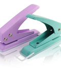 Heavy Duty Quarter Inch Hole Puncher For Paper And Crafts, Handheld Single Hole Punch, 16 Sheet Capacity, Dope Metal Build, 2 Pack