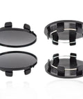 Top Tier Heavy Duty Wheel Center Hub Caps Snapping Design For Cars Suvs And Trucks Sleek Matte Black Abs Plastic Rim Covers viewed from multiple angles.