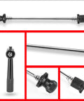 Collage of Bike Quick Release Skewer Set Black Anti Theft Locking Skewers Aluminum Alloy For Road Bike Wheels Lightweight System