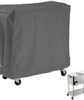 Outdoor Cooler Cart Cover For 65 To 80 Quart Rolling Ice Chest And Beverage Carts On Wheels Weatherproof Patio Bar Cart Cover 34 Inch L X 19 Inch W X 31 Inch H Grey Rain Sun Dust Protection.