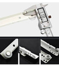 Side Mount Ball Bearing Drawer Rails, 1 Pair, 10 To 16 Inch Silent Glide Two Section Drawer Slide with caliper measuring width