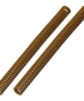Premium 8Pcs 3D Printer Die Springs Kit In OD8 Or 10MM Sizes Featuring Bright Yellow Finish For Light Load Compression. Boost Your Leveling Game With Ultra Durable Mold Springs That Crush Resistance And Stay Strong Through Cycles. Two brown steel die springs for 3D printer bed leveling