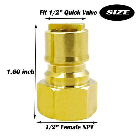 Half Inch Quick Connect Disconnect Plug Fittings Set For Gas Grills Brass NPT Male And Female Connectors Propane Hose Adapter