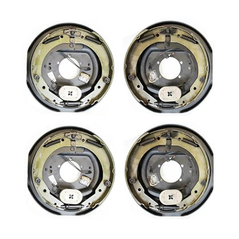7,000 Lb Trailer Axle Electric Brake Kit With 12 Inch By 2 Inch TruRyde Hub And Drums, Electric Backing Plates Included, components view
