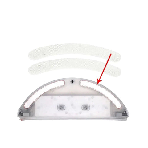 Premium Replacement Hook And Loop Fastener For Robot Vacuum Water Tank Snap Strap with clear tape and mounting points.