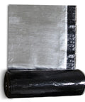 Heavy Duty Self Adhesive Roof Underlayment Roll, Self Sticking Shingle Mat For Sheds And Lofts, showing reflective aluminum waterproof tape 3.3x49Ft.