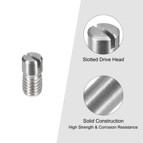 5Pcs M5 X 10mm Slotted Cylindrical Dowel Pin Set In 304 Stainless Steel For Furniture Cabinets External Thread Locating Pins