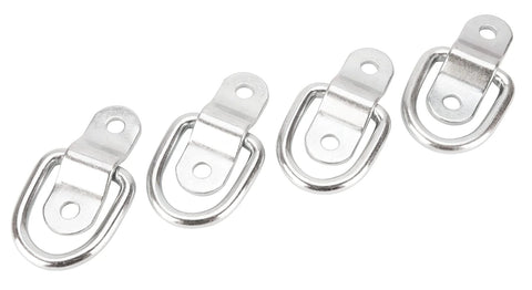 4 Pack Flip Ring Anchors With SecureX System For Cargo Security 400 Lb Load Limit And 1200 Lb Break Strength Zinc Plated Durable Hooks