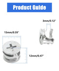 Heavy Duty Cam Lock Fittings For Furniture Assembly 10 Piece Pack Of Rust Proof Nickel Plated Carbon Steel Locking Nuts displayed with dimensions.