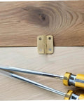 Mini Iron Hinges Hardware Kit With Screws For Wooden Jewelry Boxes And Small Cabinets, 270 Degree Rotation