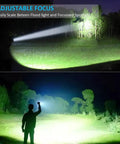 Magnetic LED Flashlight 360 COB Beast 5000 Lumen Waterproof Zoomable 4 Modes illuminating a forest at night