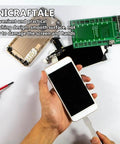 12 Piece Opening Pry Tools Set Made of Stainless Steel With Flat Head and Crowbar Style Pry Tools for Phone and Tablet LCD Screen Repair Durable DIY Prying Kit for Quick Fixes Maintenance and Easy Screen Access being used to open a smartphone LCD screen.