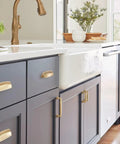 Champagne Bronze Cup Cabinet Pull 5 1 16 Inch Center To Center 6 3 8 Inch Overall Length Stature Collection on kitchen drawers
